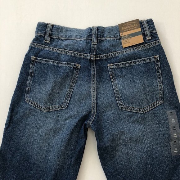 Roebuck & Co. Jeans Boys Straight Leg Denim Pants Size 14 (28x29) 100% Cotton - Picture 12 of 14
